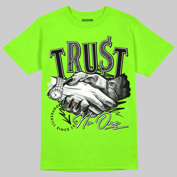 Neon Green Sneakers DopeSkill Neon Green T-shirt Trust No One Graphic Streetwear