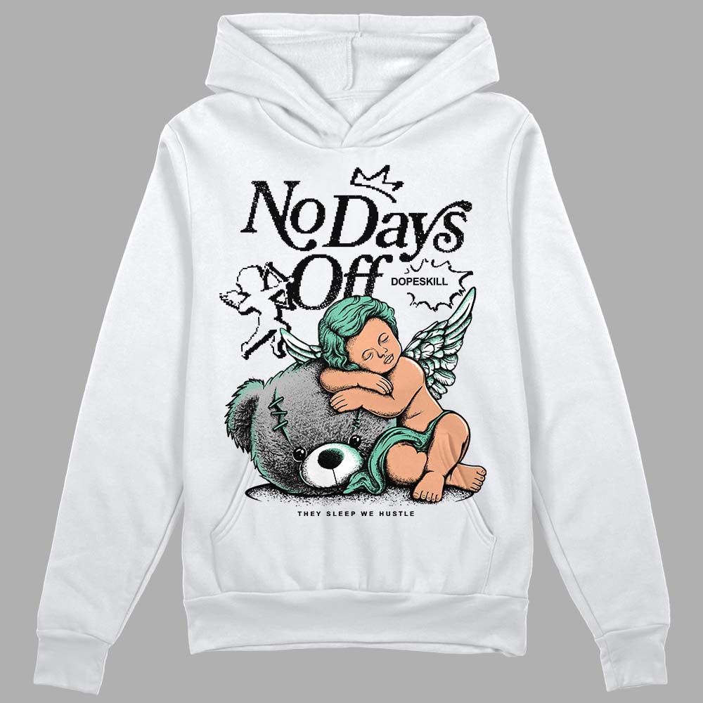 Jordan 3 "Green Glow" DopeSkill Hoodie Sweatshirt New No Days Off Graphic Streetwear - White 