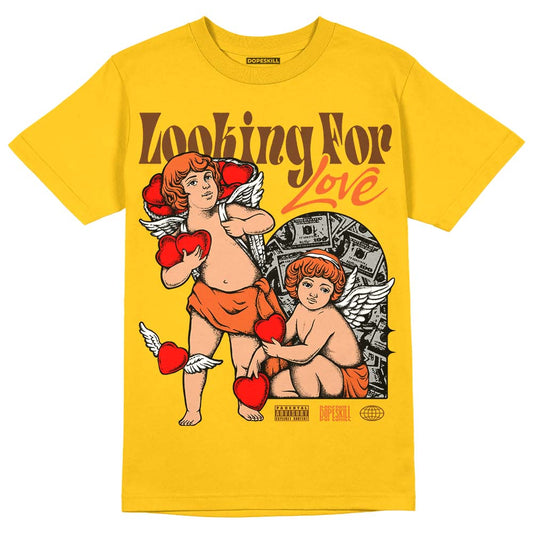 Yellow Sneakers DopeSkill Gold T-Shirt Looking For Love Graphic Streetwear