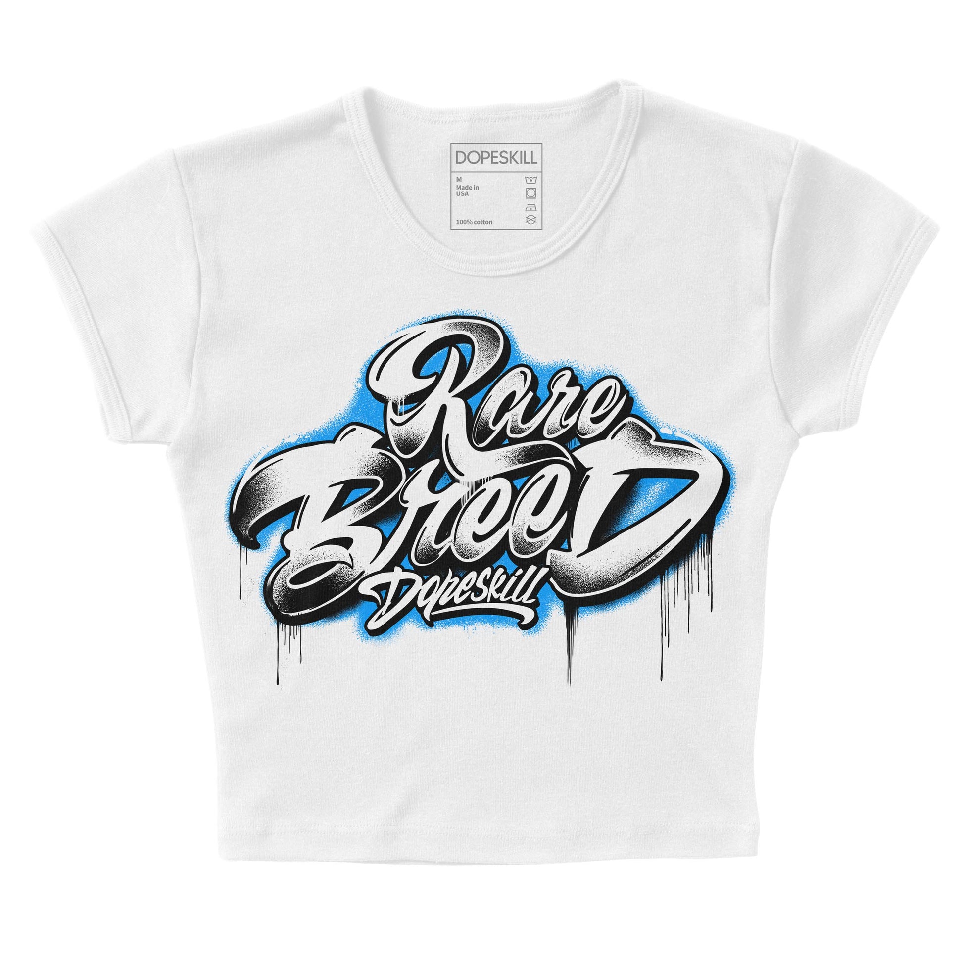 Jordan 6 “Reverse Oreo” DopeSkill Women's Crop Top Rare Breed Type Graphic Streetwear - White