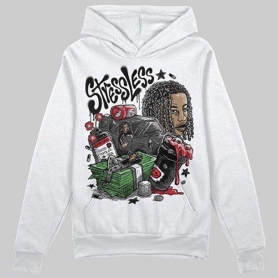 Jordan 4 “Black Cat” (2025) DopeSkill Hoodie Sweatshirt Stressless Graphic Streetwear - White