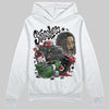 Jordan 4 “Black Cat” (2025) DopeSkill Hoodie Sweatshirt Stressless Graphic Streetwear - White