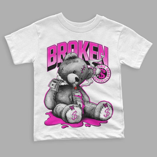 Dunk Low GS “Active Fuchsia” DopeSkill Toddler Kids T-shirt Sick Bear Graphic Streetwear - White