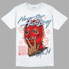 Jordan 7 White Infrared DopeSkill T-Shirt Never Stop Hustling Graphic Streetwear - White 