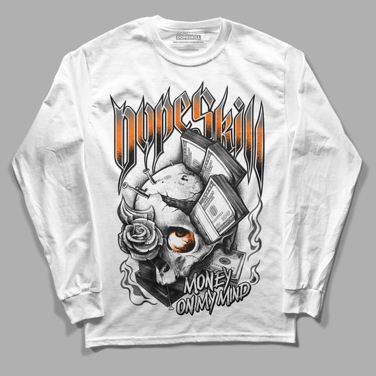 Jordan 3 Retro 'Fear Pack' DopeSkill Long Sleeve T-Shirt Money On My Mind Graphic Streetwear - White