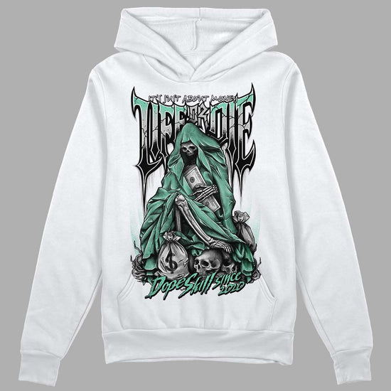 Jordan 3 "Green Glow" DopeSkill Hoodie Sweatshirt Life or Die Graphic Streetwear - White 