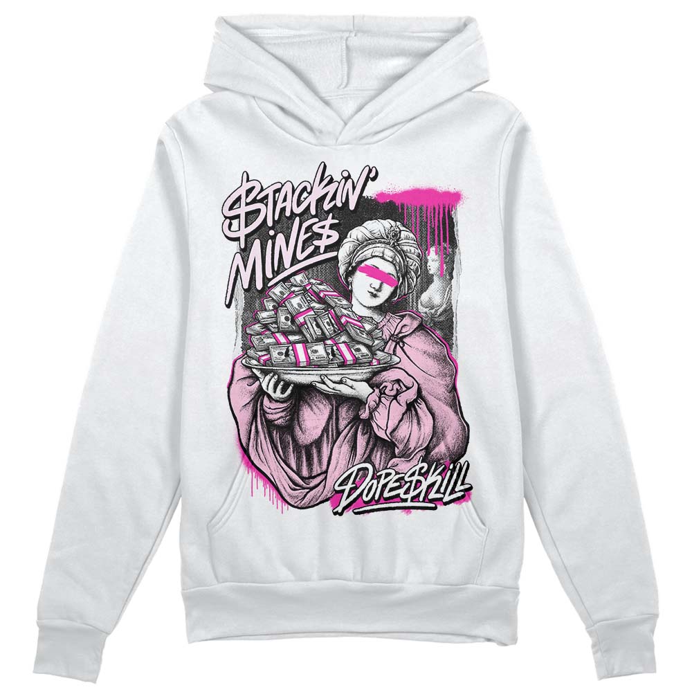 Pink Sneakers DopeSkill Hoodie Sweatshirt Stackin Mines Graphic Streetwear - White