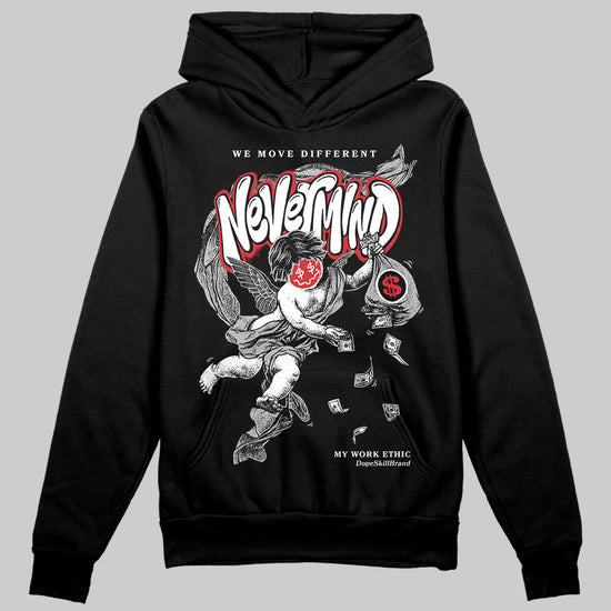 Jordan 3 OG “Black Cement” DopeSkill Hoodie Sweatshirt Nevermind Graphic Streetwear - Black