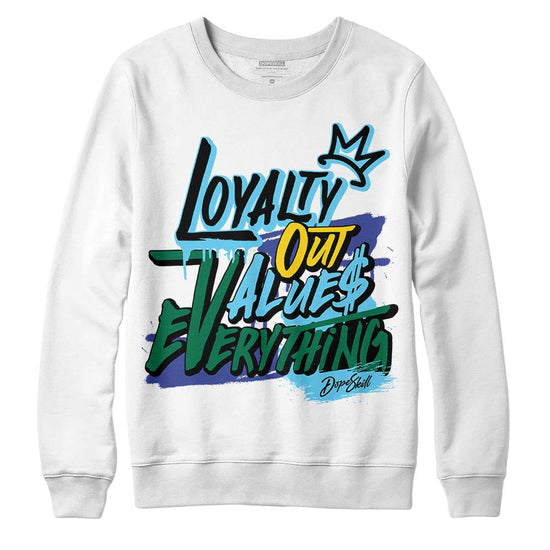 Jordan 1 Mid GS 'Six Championships' DopeSkill Sweatshirt LOVE Graphic Streetwear - White 