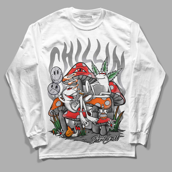 Grey Sneakers DopeSkill Long Sleeve T-Shirt Chillin Graphic Streetwear - WHite