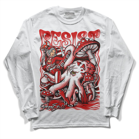 Jordan 12 Retro ‘Gym Red’ DopeSkill Long Sleeve T-Shirt Resist Graphic Streetwear  - White