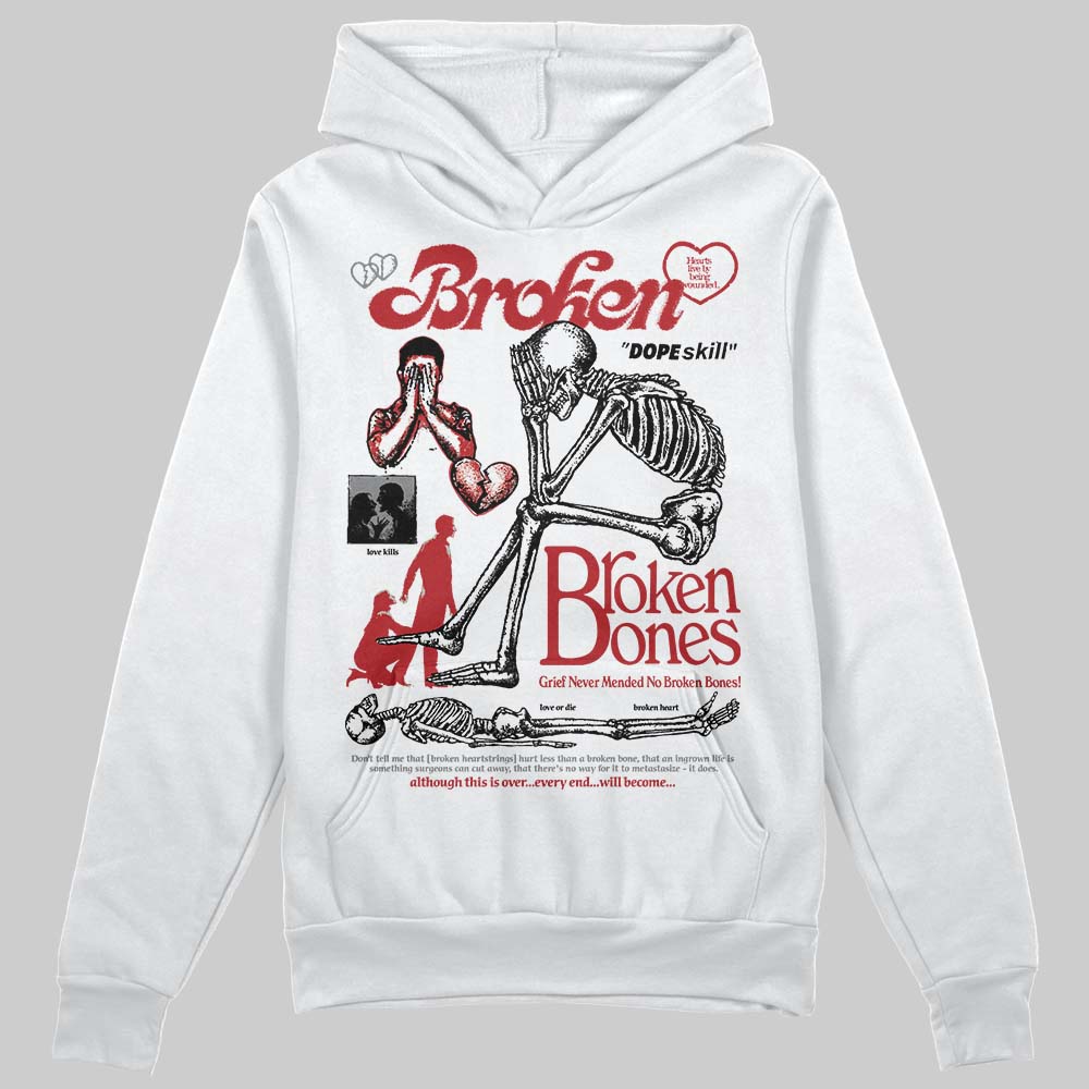 Jordan 8 Retro Bugs Bunny (2025) DopeSkill Hoodie Sweatshirt Broken Bones Graphic Streetwear - White 