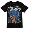 Jordan 11 Low “Space Jam” DopeSkill T-Shirt Never Stop Hustling Graphic Streetwear - black