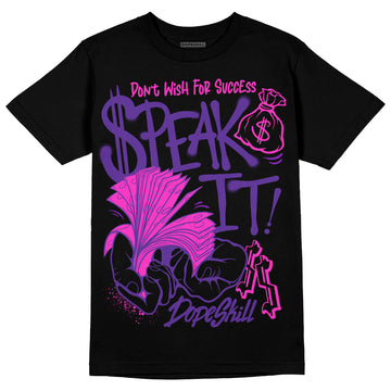 PURPLE Sneakers DopeSkill T-Shirt Speak It Graphic Streetwear - Black
