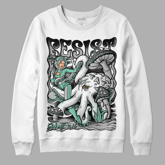 Jordan 3 "Green Glow" DopeSkill Sweatshirt Resist Graphic Streetwear - White 