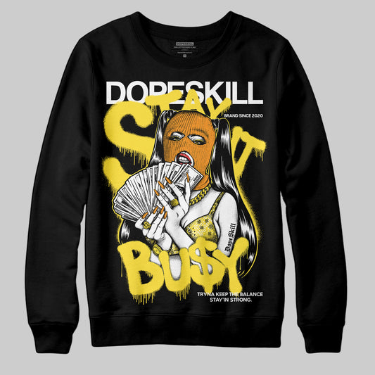 Jordan 11 Low 'Yellow Snakeskin' DopeSkill Sweatshirt Stay It Busy Graphic Streetwear - Black