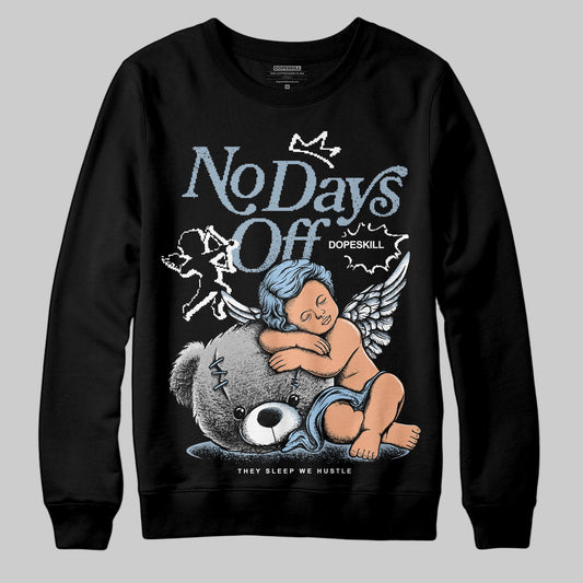 Jordan 40 “Blue Suede” DopeSkill Sweatshirt New No Days Off Graphic Streetwear - Black