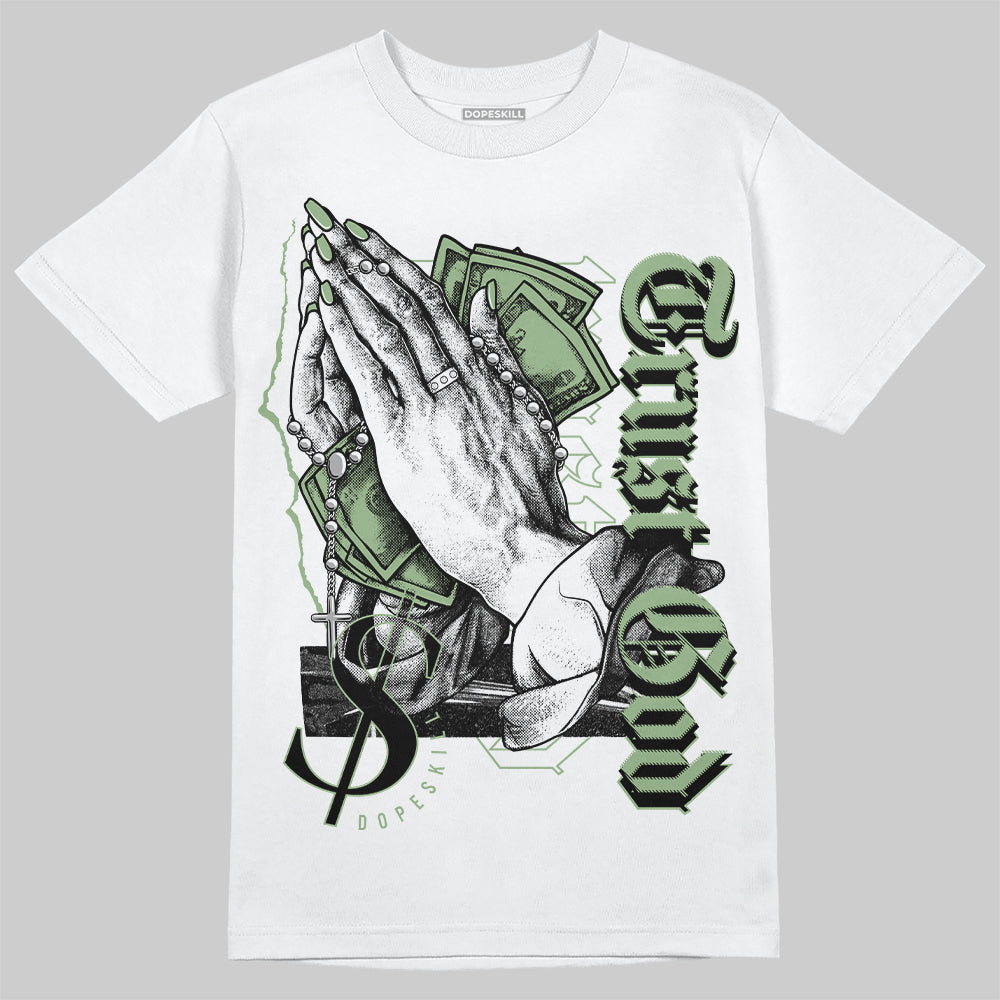 Jordan 4 Retro “Seafoam” DopeSkill T-Shirt Trust God Graphic Streetwear - White