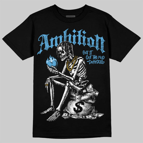Jordan 14 Retro Black and University Blue DopeSkill T-Shirt Ambition Graphic Streetwear - Black