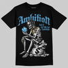 Jordan 14 Retro Black and University Blue DopeSkill T-Shirt Ambition Graphic Streetwear - Black