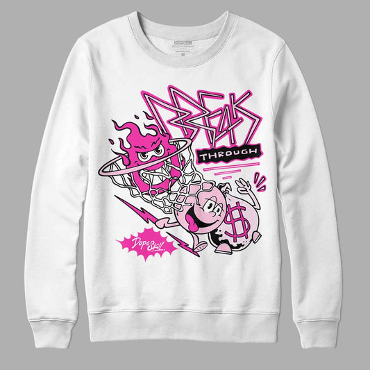 Dunk Low Triple Pink DopeSkill Sweatshirt Break Through Graphic Streetwear - White 