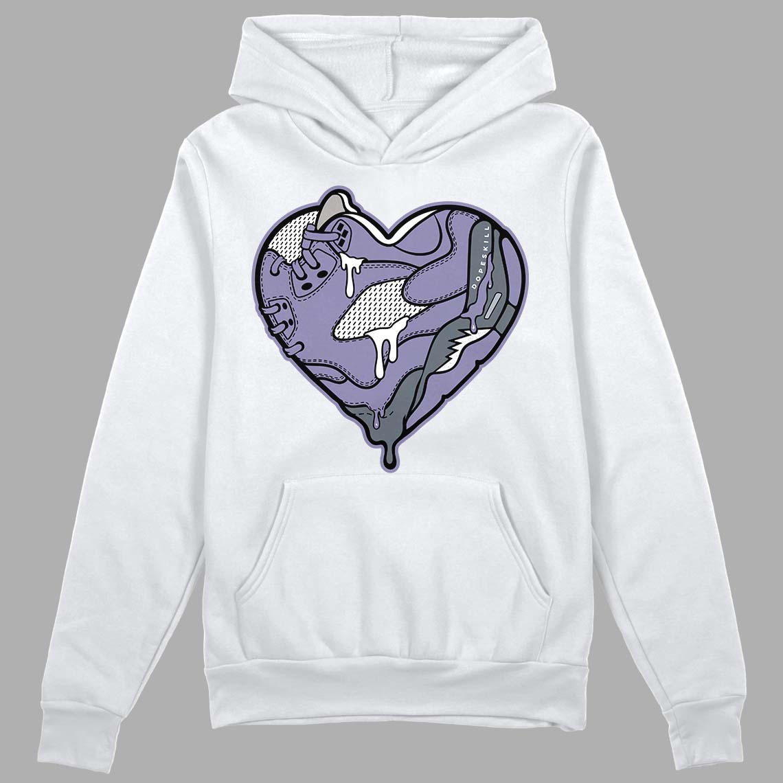 Jordan 5 Retro Low Indigo Haze DopeSkill Hoodie Sweatshirt Heart Jordan 5 Graphic Streetwear - White