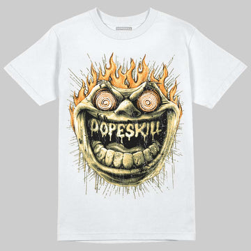 Olive Sneakers DopeSkill T-Shirt Hellfire Graphic Streetwear - White