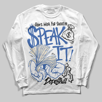 Jordan 1 Low Travis Scott x Fragment DopeSkill Long Sleeve T-Shirt Speak It Graphic Streetwear - White