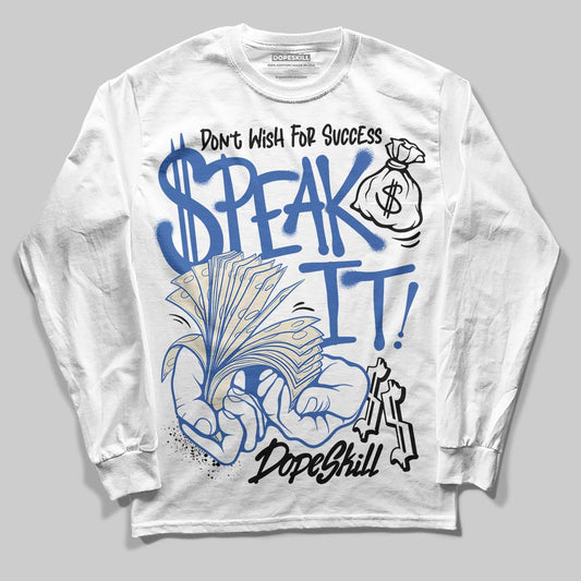 Jordan 1 Low Travis Scott x Fragment DopeSkill Long Sleeve T-Shirt Speak It Graphic Streetwear - White