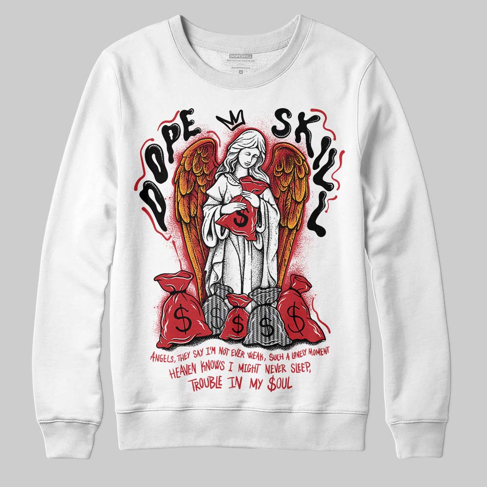 Jordan 14 Retro Ferrari (2025) DopeSkill Sweatshirt Angels Graphic Streetwear - WHite