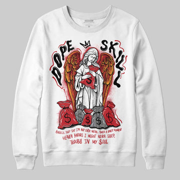 Jordan 14 Retro Ferrari (2025) DopeSkill Sweatshirt Angels Graphic Streetwear - WHite
