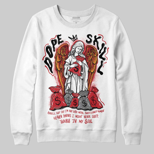 Jordan 14 Retro Ferrari (2025) DopeSkill Sweatshirt Angels Graphic Streetwear - WHite