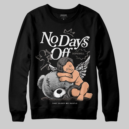 Jordan 4 Retro Cave Stone DopeSkill Sweatshirt New No Days Off Graphic Streetwear - Black