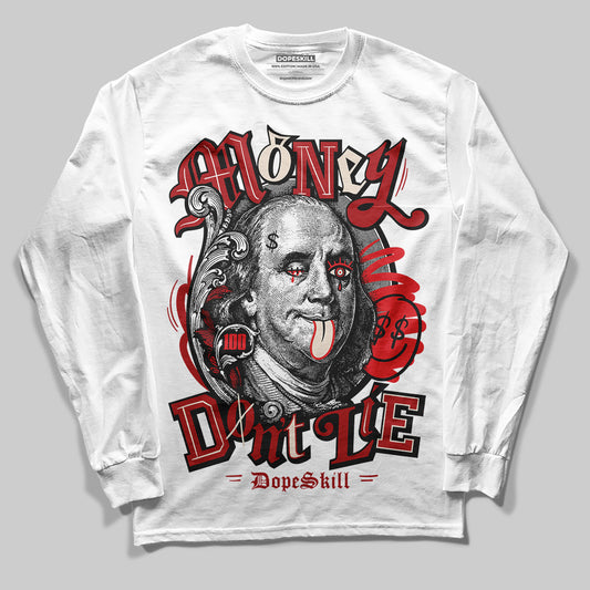 Adidas Samba OG ‘Talchum Pack ‑ Scarlet’ DopeSkill Long Sleeve T-Shirt Money Don't Lie Graphic Streetwear - White