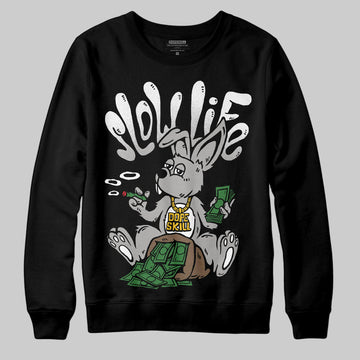 Black and White Sneakers DopeSkill Sweatshirt Slow Life Graphic Streetwear - Black