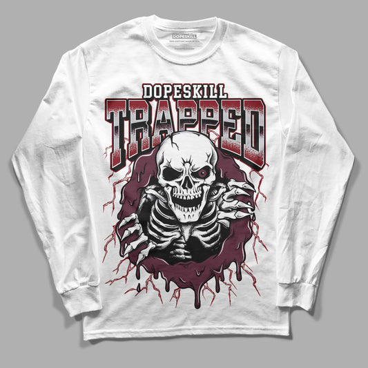 Jordan 5 Retro Burgundy (2023) DopeSkill Long Sleeve T-Shirt Trapped Halloween Graphic Streetwear - White