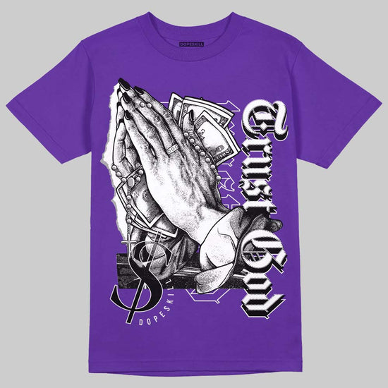 PURPLE Sneakers DopeSkill Purple T-shirt Trust God Graphic Streetwear