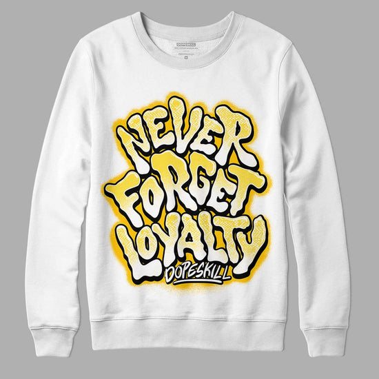 Jordan 11 Low 'Yellow Snakeskin' DopeSkill Sweatshirt Never Forget Loyalty Graphic Streetwear - White