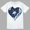 Jordan 5 Midnight Navy DopeSkill T-Shirt Heart Jordan 5 Graphic Streetwear