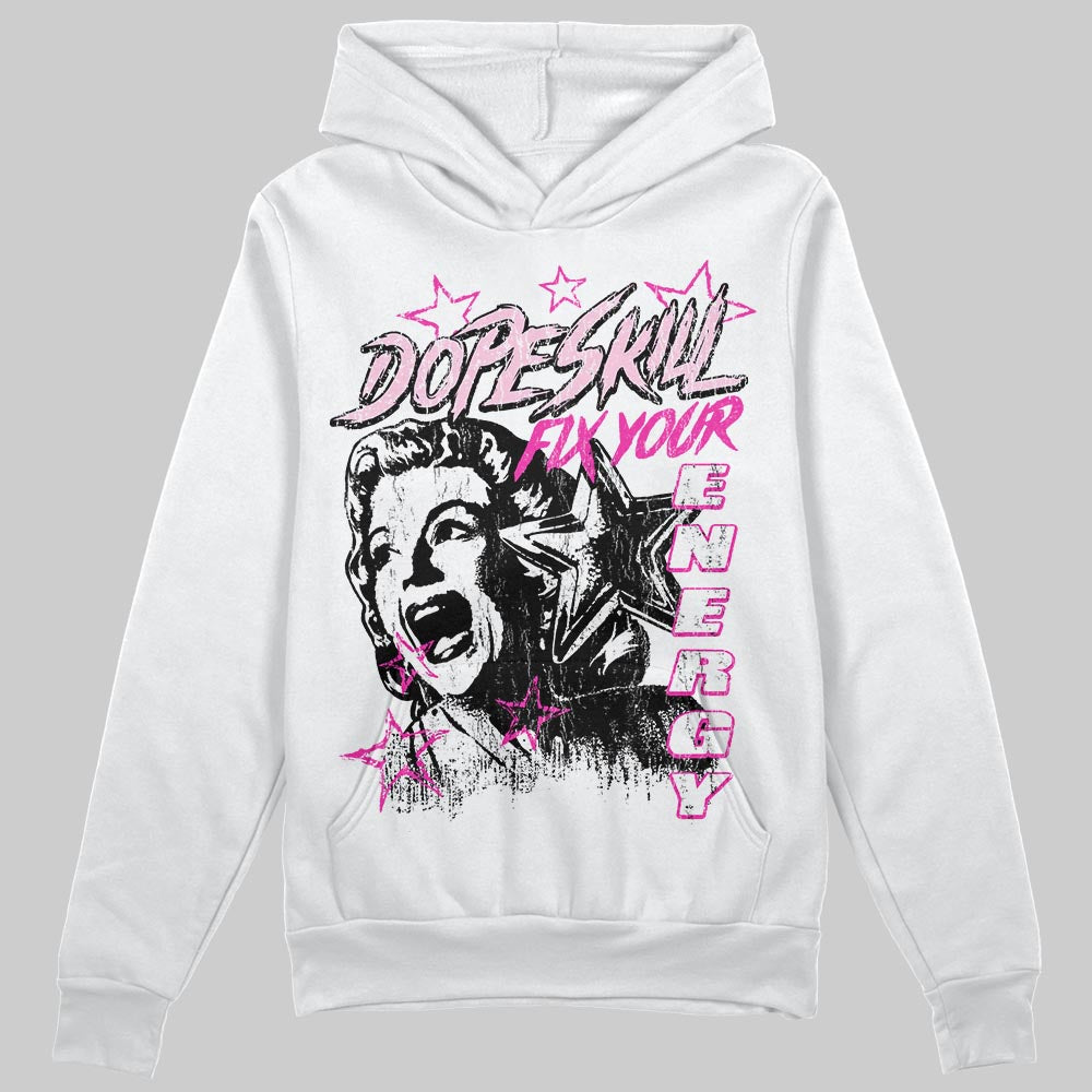Pink Sneakers DopeSkill Hoodie Fix Your Energy Graphic Streetwear - White