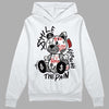 Jordan 1 High OG “Black/White” DopeSkill Hoodie Sweatshirt Smile Through The Pain Graphic Streetwear - White 