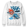 Jordan 4 Retro Military Blue DopeSkill Sweatshirt Break Through Graphic Streetwear - WHite