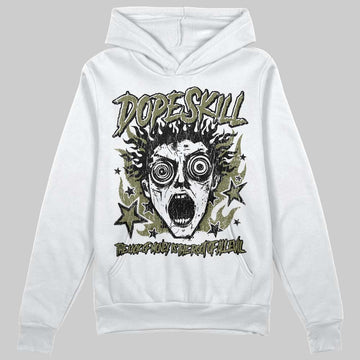 Olive Sneakers DopeSkill Hoodie Sweatshirt Root of Evil Graphic Streetwear - White
