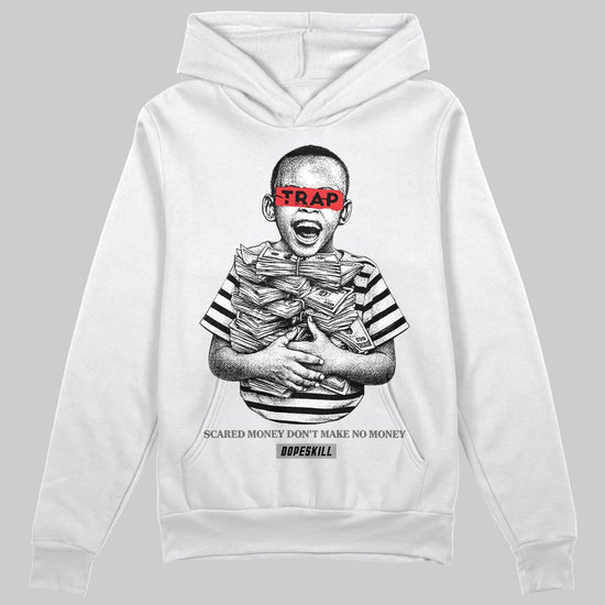 Grey Sneakers DopeSkill Hoodie Scared Money Don't Make No Money Graphic Streetwear - White