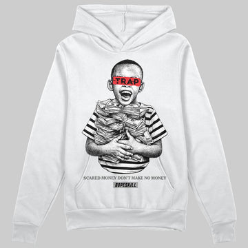 Grey Sneakers DopeSkill Hoodie Scared Money Don't Make No Money Graphic Streetwear - White