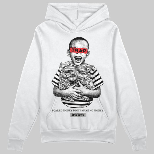 Grey Sneakers DopeSkill Hoodie Scared Money Don't Make No Money Graphic Streetwear - White