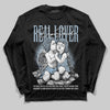 Jordan 40 “Blue Suede” DopeSkill Long Sleeve T-Shirt Real Lover Graphic Streetwear - Black