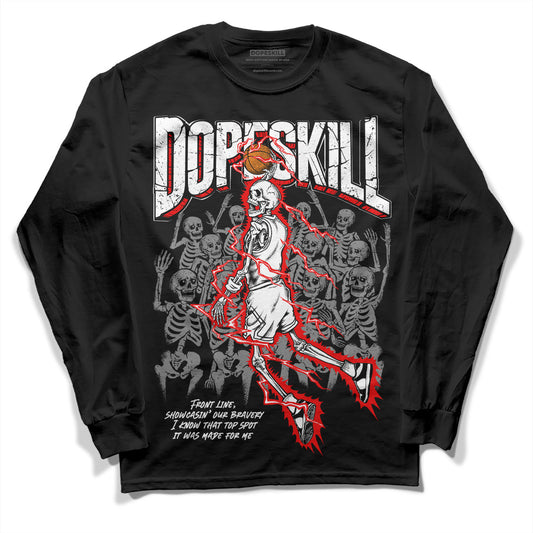 Dunk Low Panda White Black DopeSkill Long Sleeve T-Shirt Thunder Dunk Graphic Streetwear - Black