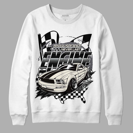 Jordan 1 Retro Low OG Black Cement DopeSkill Sweatshirt ENGINE Tshirt Graphic Streetwear - White