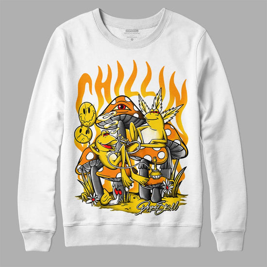 Jordan 6 “Yellow Ochre” DopeSkill Sweatshirt Chillin Graphic Streetwear - White